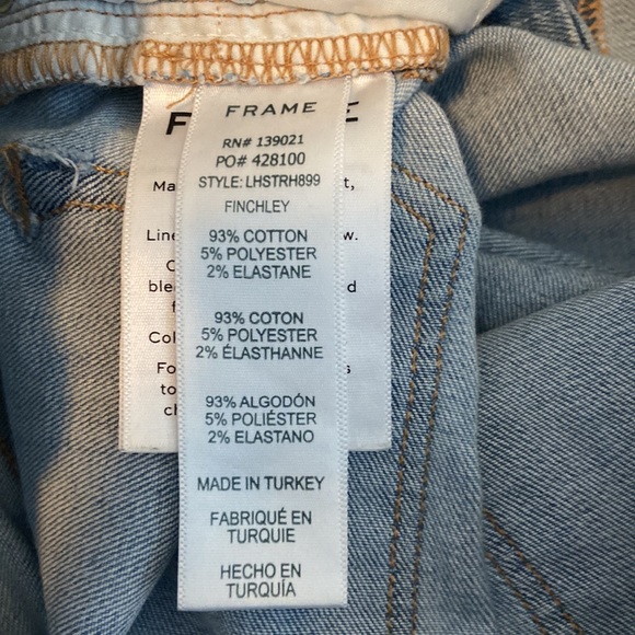 Frame denim le high straight Sz 28 tye dye denim - Picture 7 of 7